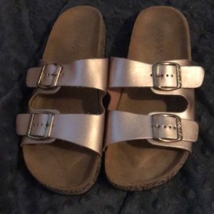 Rose gold sandals
